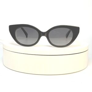 Feroce Vicky Blackout Polarized Cat Eye Sunglasses 50x19 Black Frame Grey Lens